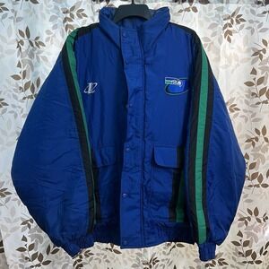 Vtg Seattle Seahawks Mens 2XL Logo Athletic NFL Pro Line Jacket Blue